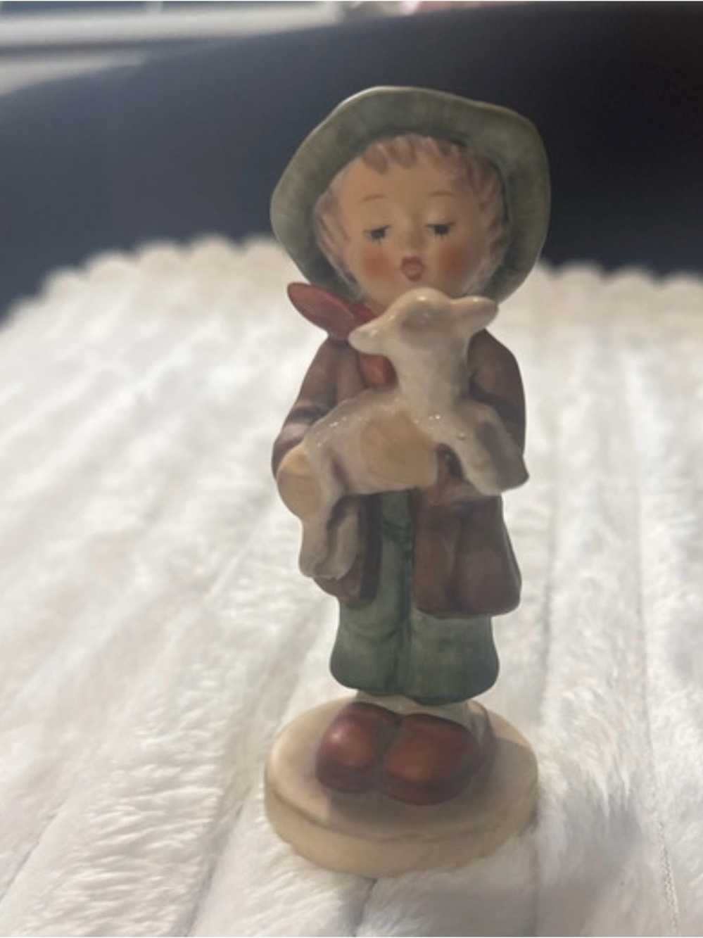 Goebel Hummel Lost ShHand-Painted Boy Figurine Holding Lamb